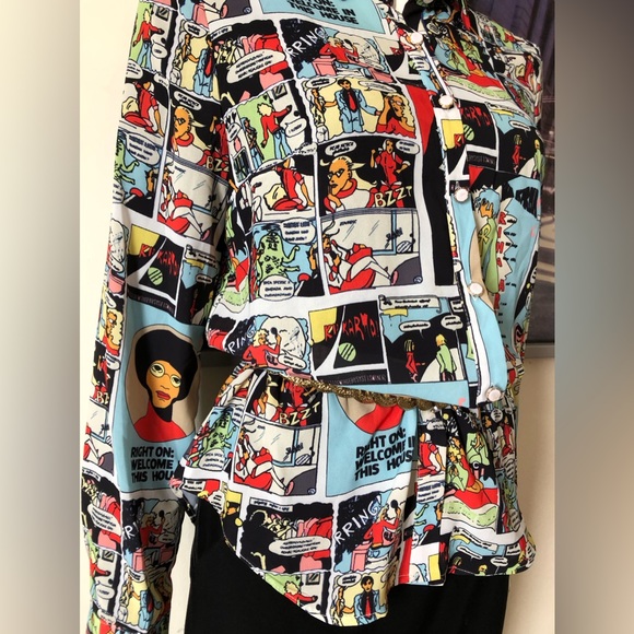 Behulastyle vintage buttoned up shirt - comics cartoon - Picture 11 of 17